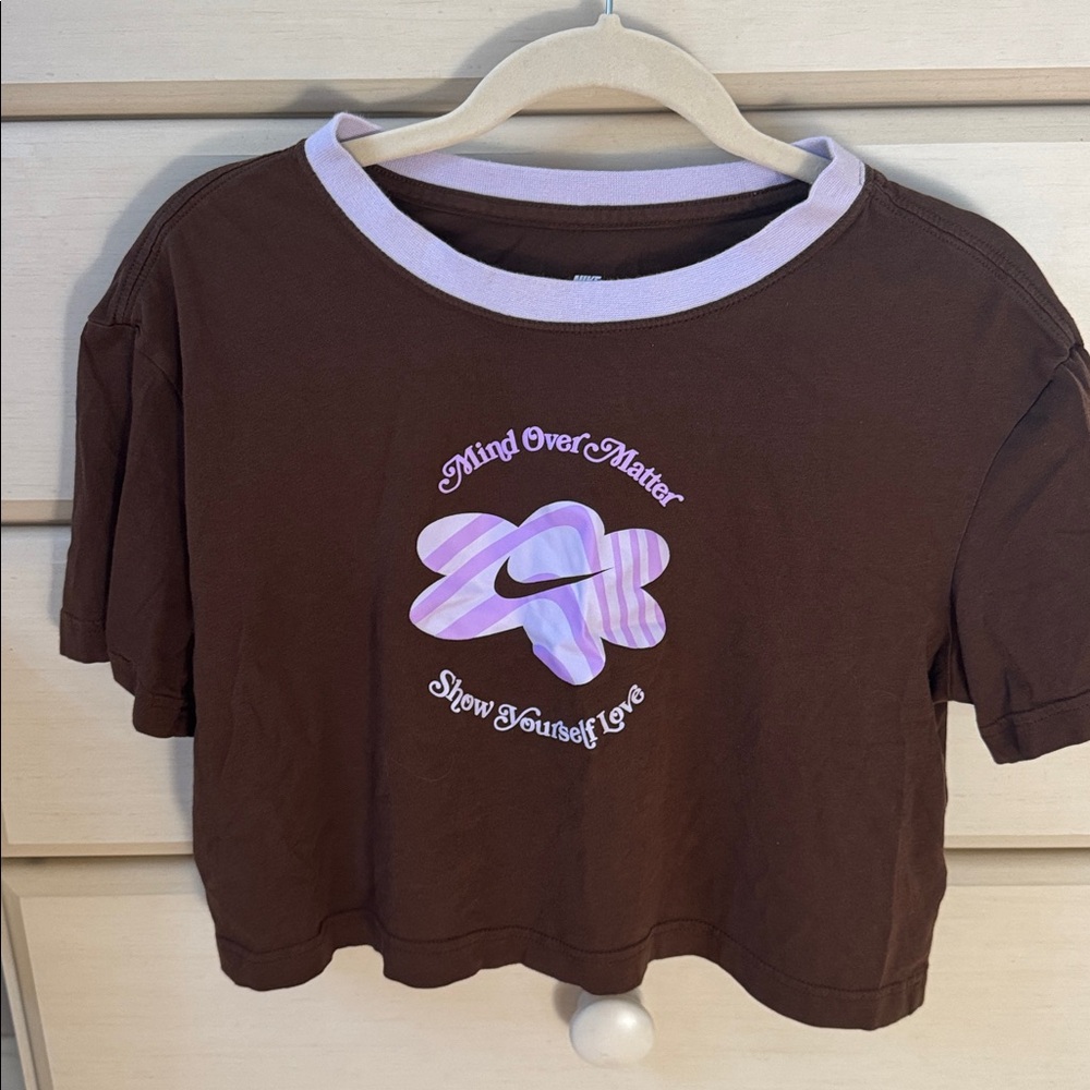 Nike Brown Tee with Purple Accents